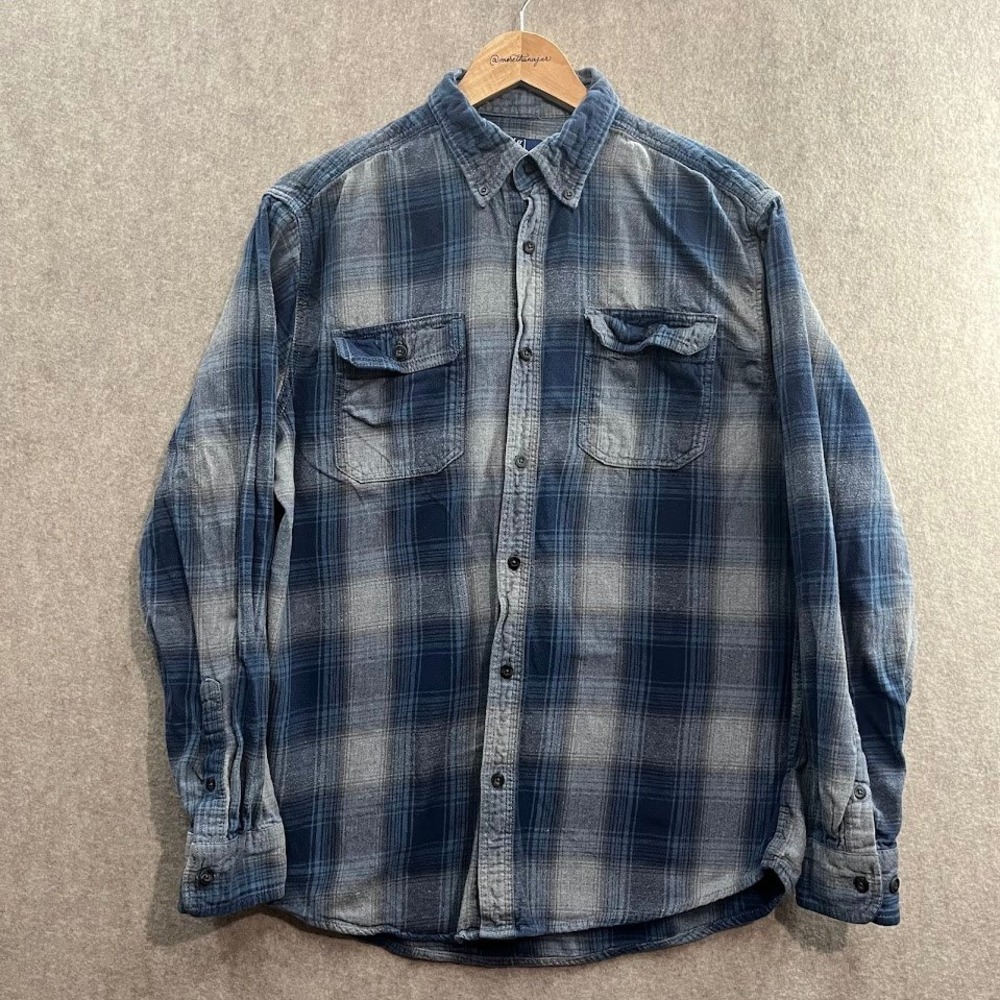 George Blue Cove‎ Flannel Size Large Style GM48Y101